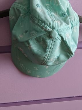 Mint Green Baseball Cap with White Bug Print